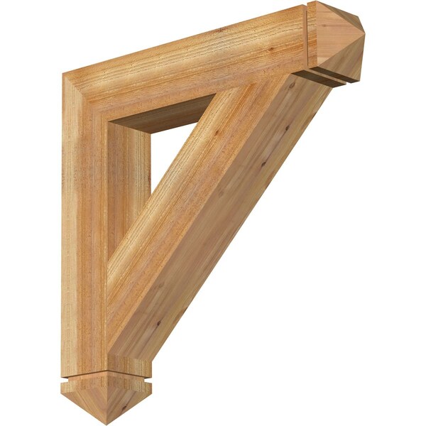 Ekena Millwork Traditional Arts & Crafts Rough Sawn Bracket, Western Red Cedar, 6"W x 34"D x 34"H BKT06X34X34TRA03RWR - main